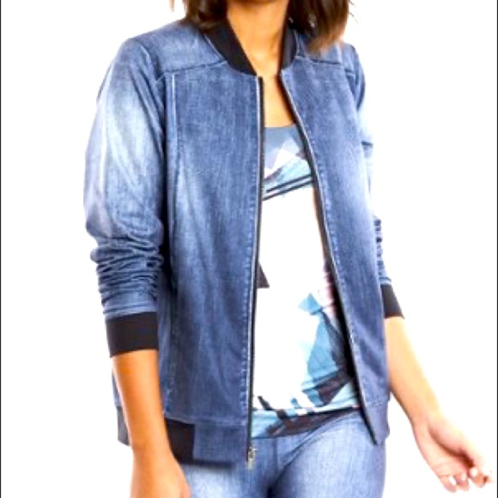 NWT Lucy Activewear Dark IndiGO Zip Up Jacket